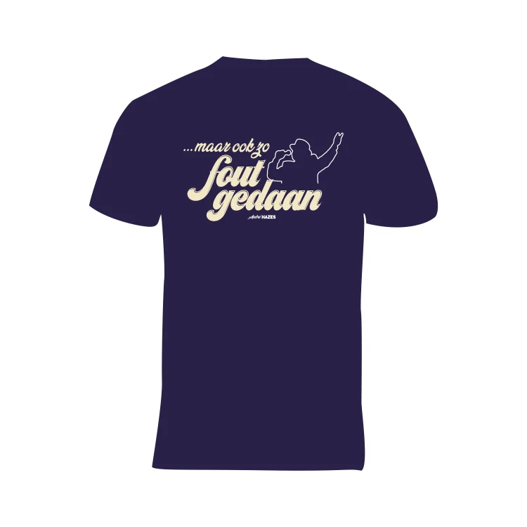 Holland Zingt Hazes | T-Shirt Ik Heb Het Goed Gedaan Blauw - Image 3